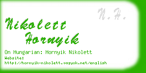 nikolett hornyik business card